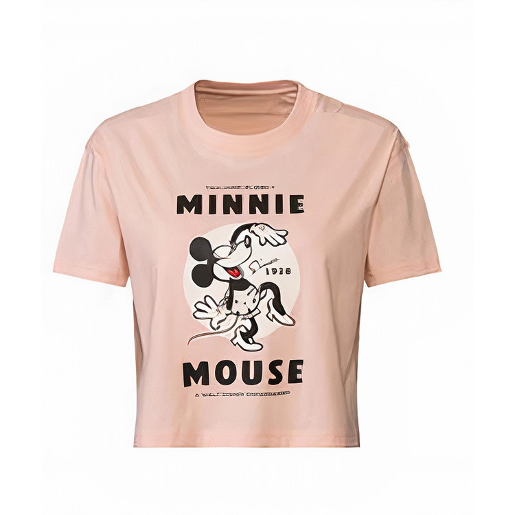 کراپ تیشرت آستین کوتاه زنانه دیزنی مدل minnie