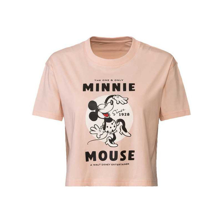 کراپ تیشرت آستین کوتاه زنانه دیزنی مدل minnie